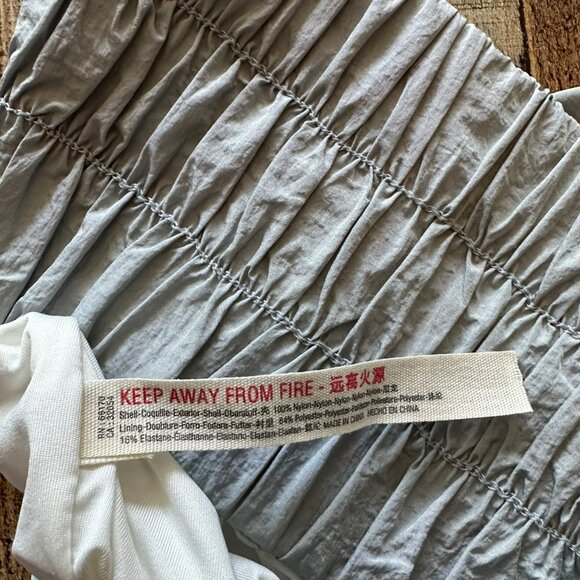 Free People Movement Womens High-Waist Crinkle Gray Shorts Size Large - Picture 10 of 10